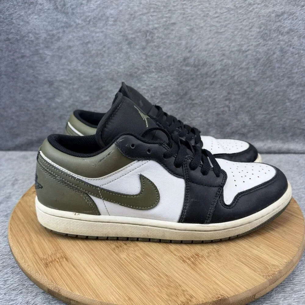 Jordan Air Jordan 1 Low Shoes Mens Size 8.5 Black White Sneakers 553558-092